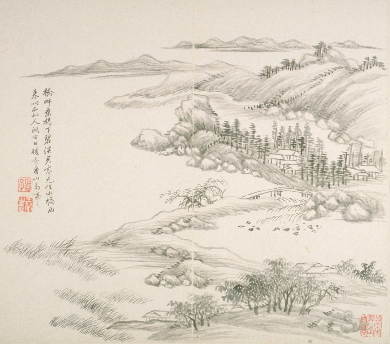 Album After Old Masters And Poems (album (10 blad), bläck på papper) av Hui Wang
