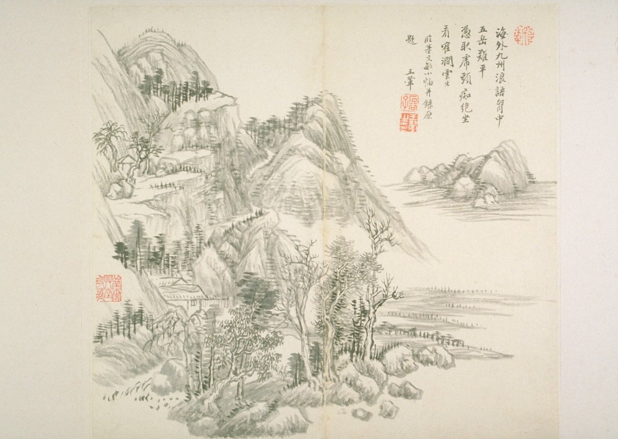 Album After Old Masters And Poems (album (10 blad), bläck på papper) av Hui Wang