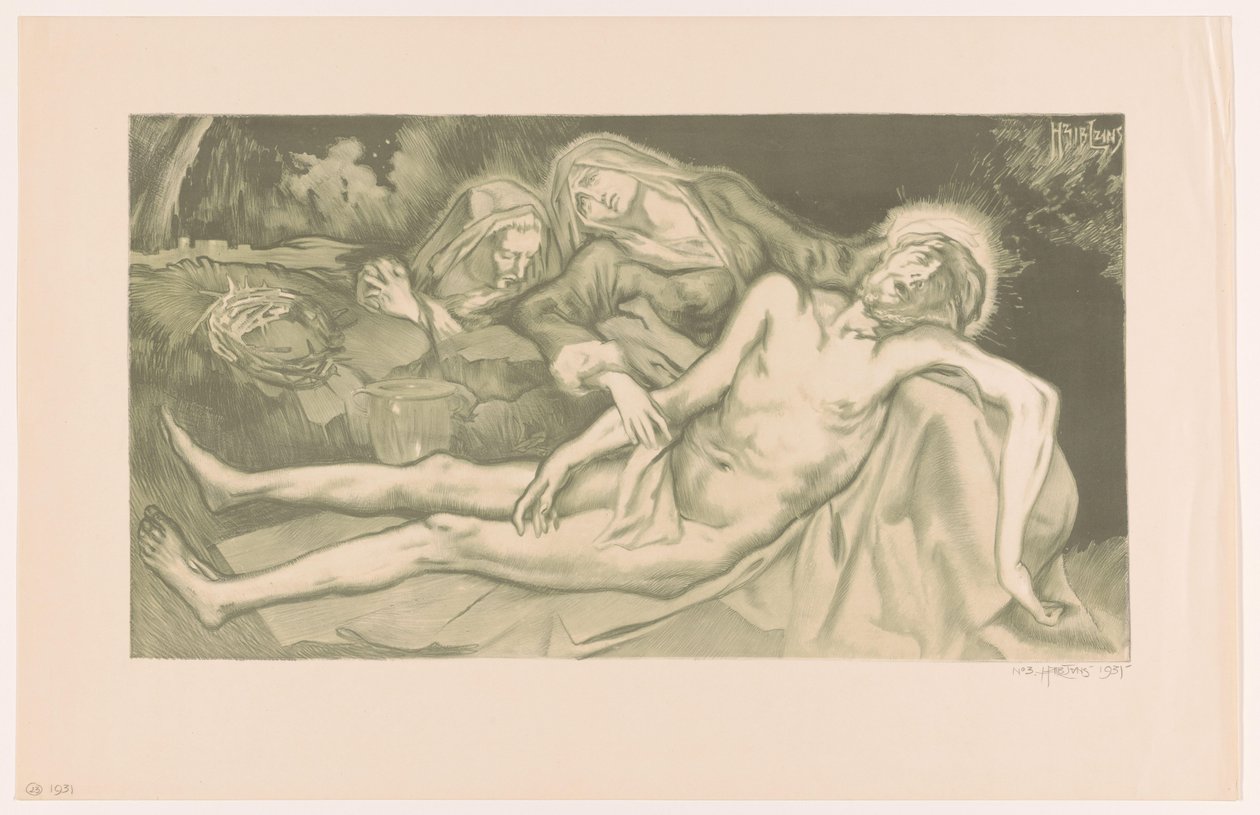 Kristi bävan av Huib Luns (signed by artist)
