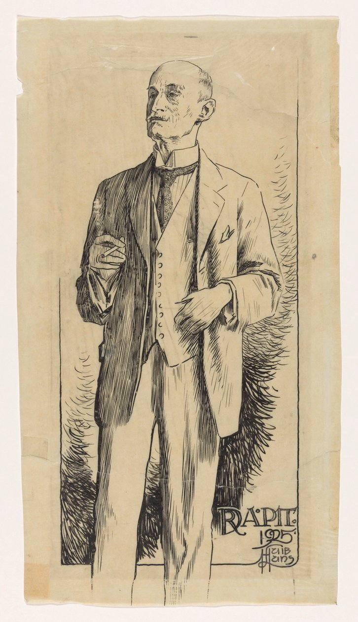 Porträtt av Adrian Pit av Huib Luns (signed by artist)