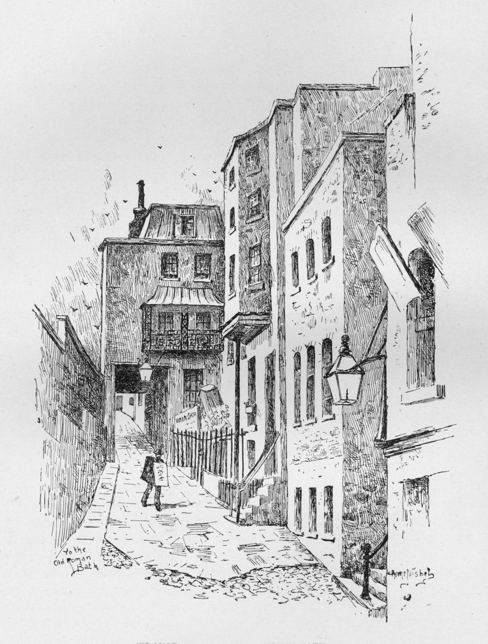 Ingången till det romerska badet, 1890 av Hume Nisbet