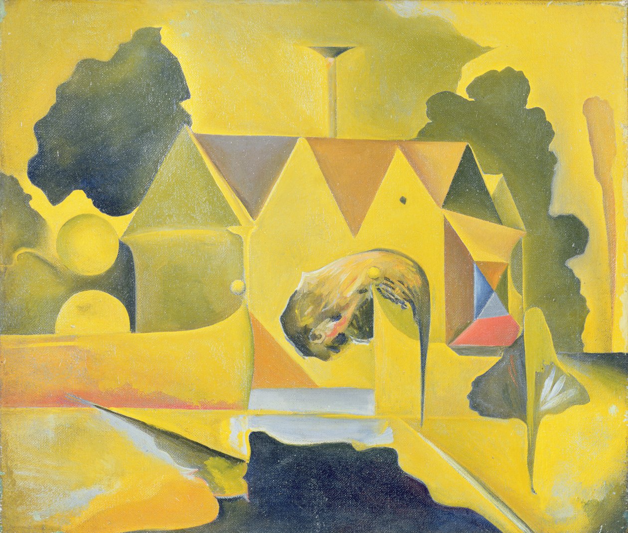 House in the Woods (olja på duk) av Humphrey Jennings