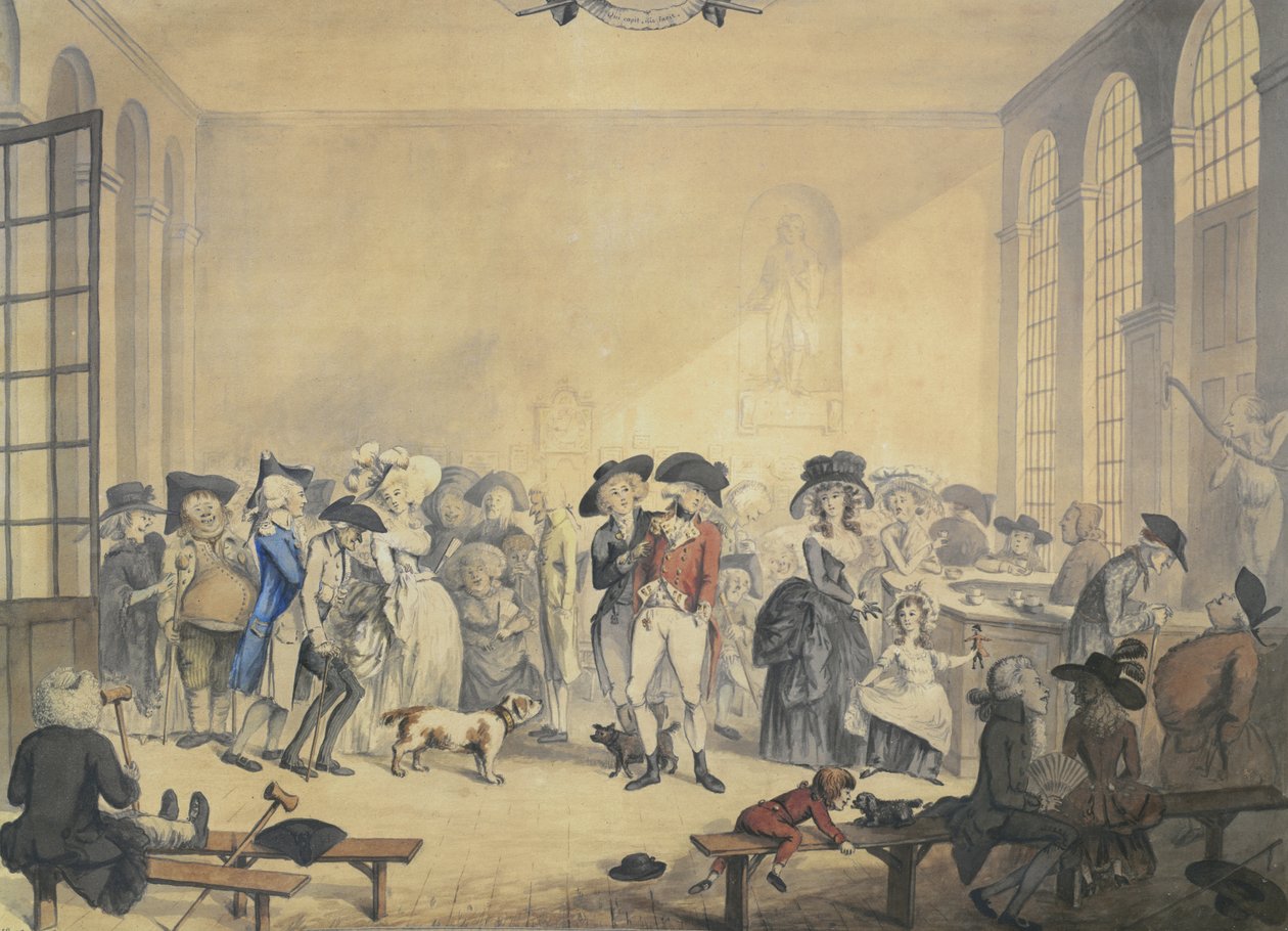 Pumprummet, badkar (färgad akvatint) av Humphry Repton