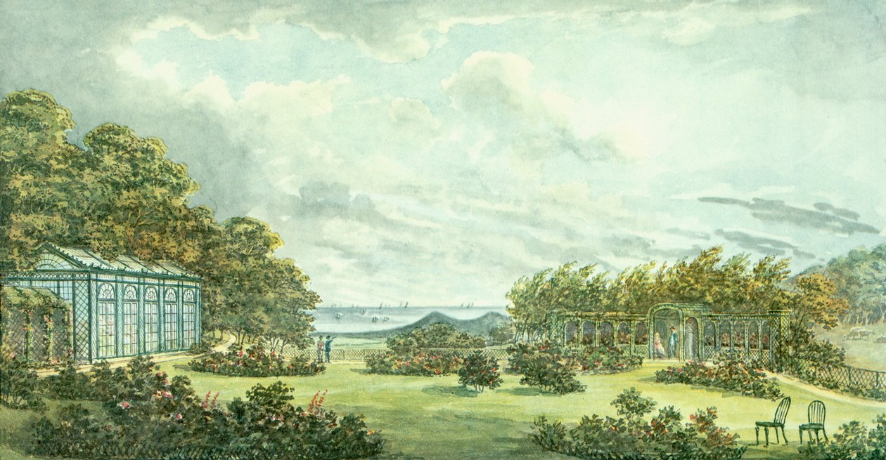 Röd bok för Sheringham Hall, ca 1812 av Humphry Repton