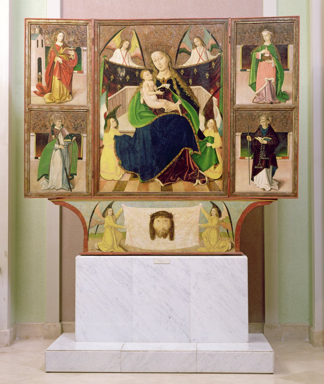 Jungfru Marias altartavla från Liptoszentandras c.1480 (tempera på panel) av Hungarian School