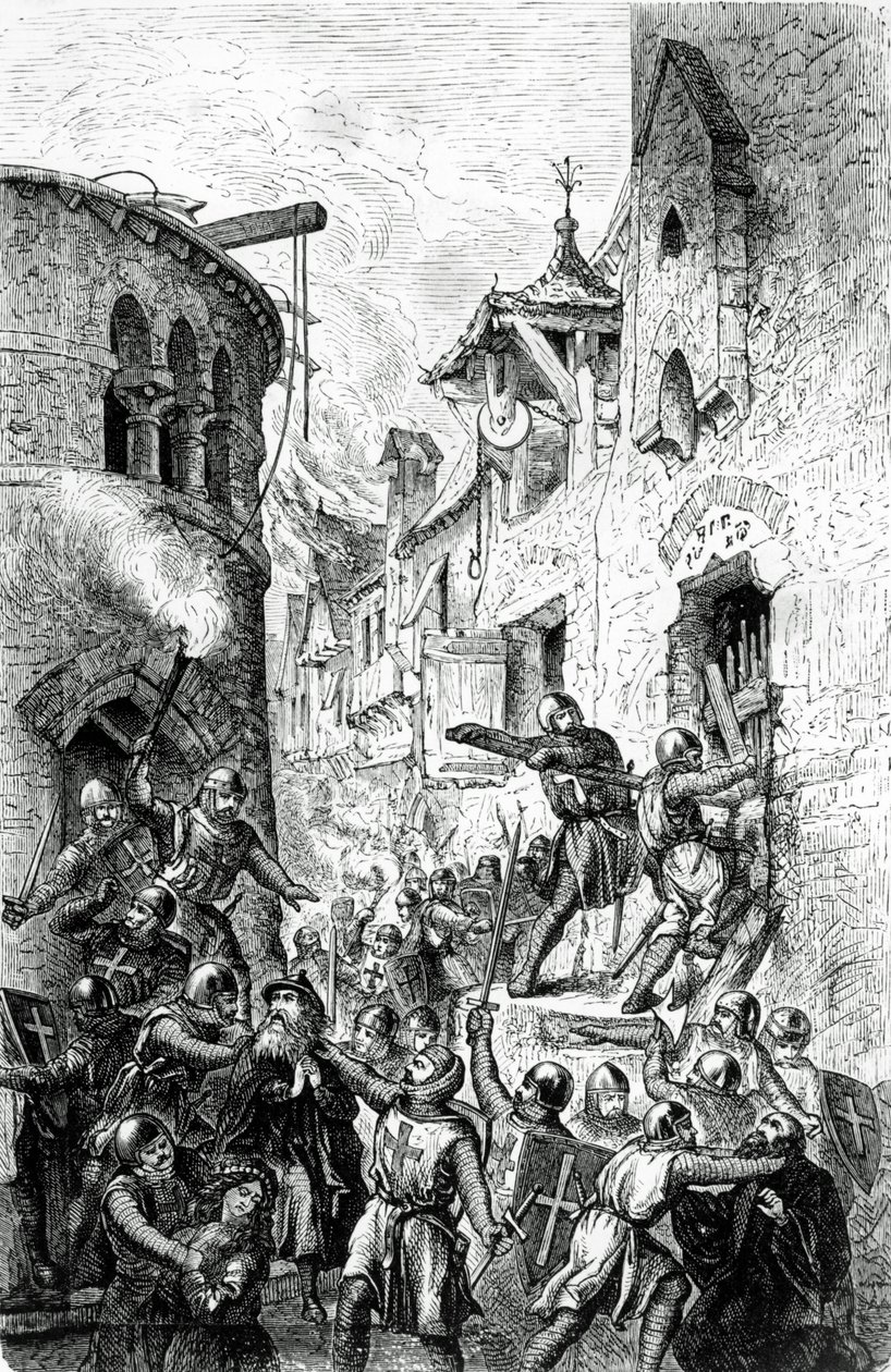 Antisemitism och förföljelse av judar av korsfarare, 1881 av Hungarian School