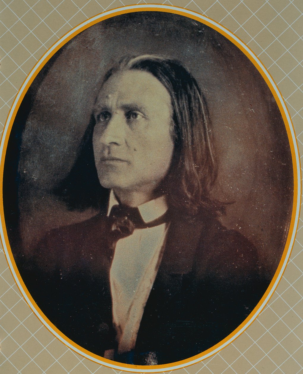 Reproduktion av en daguerrotypi av Franz Liszt (1811-86) tagen ca 1856 av Hungarian School