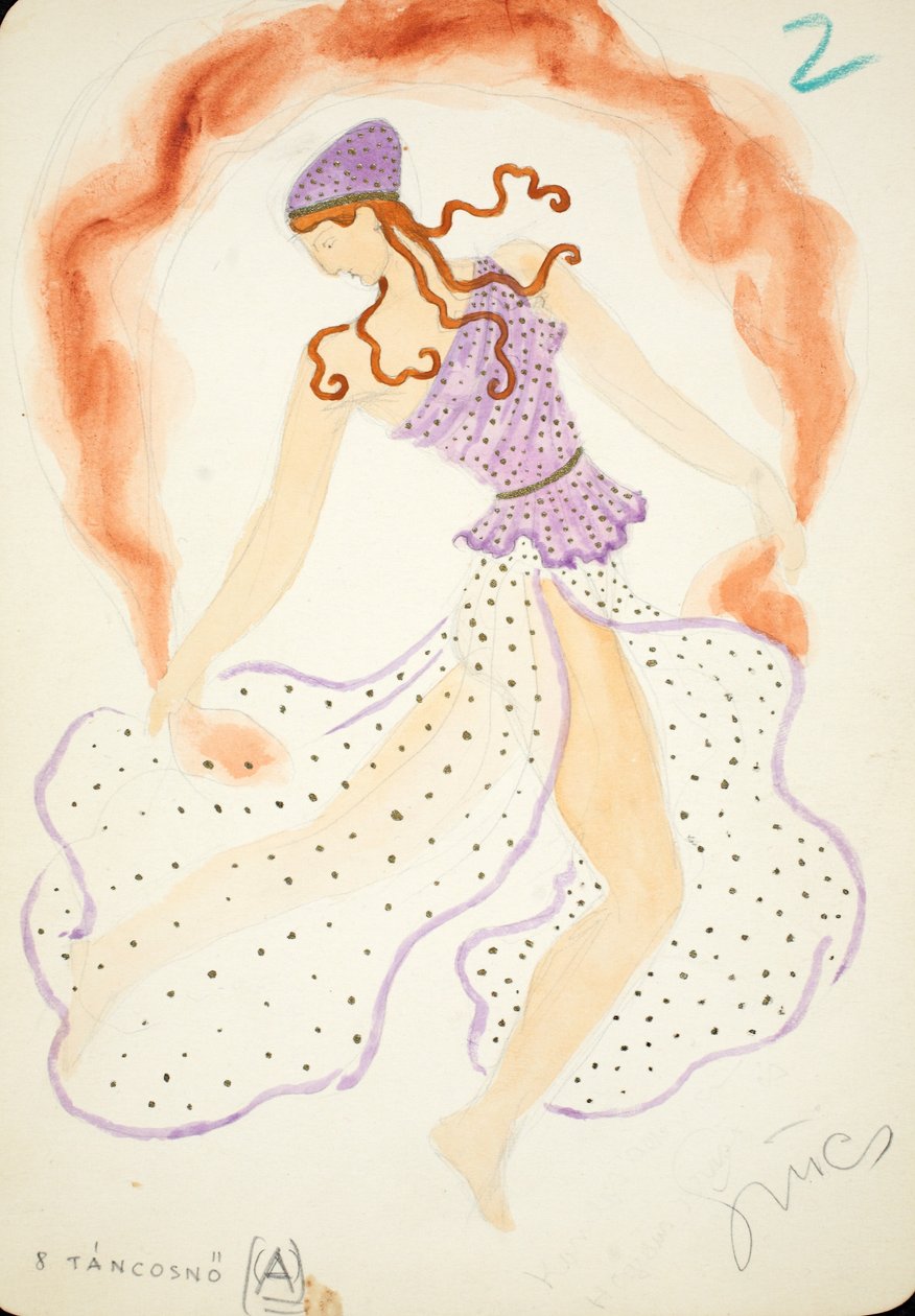 Tancosno, design för "Die ägyptische Helena" av Richard Strauss av Hungarian School
