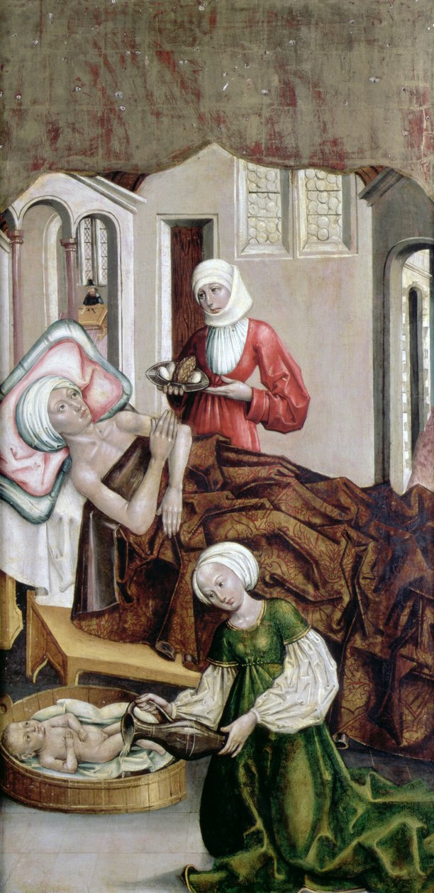 Johannes Döparens födelse, Kisszeben, 1490 av Hungarian School