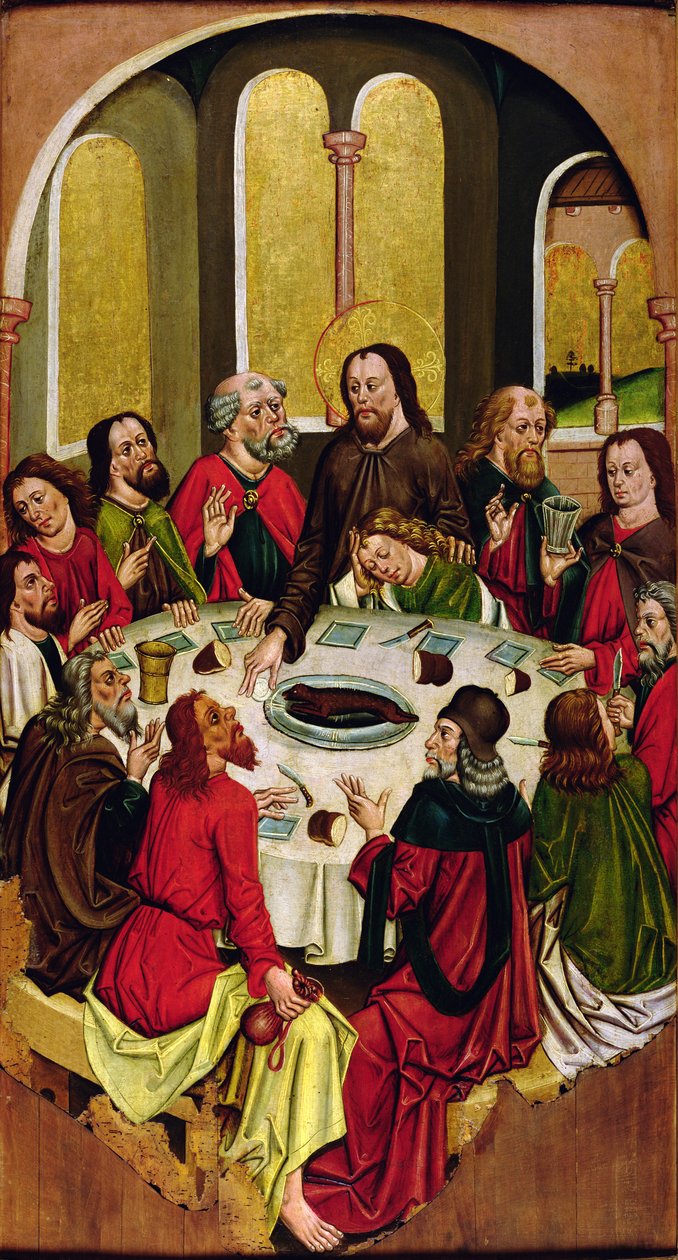 Den sista måltiden, Turocbela, 1480-90 av Hungarian School