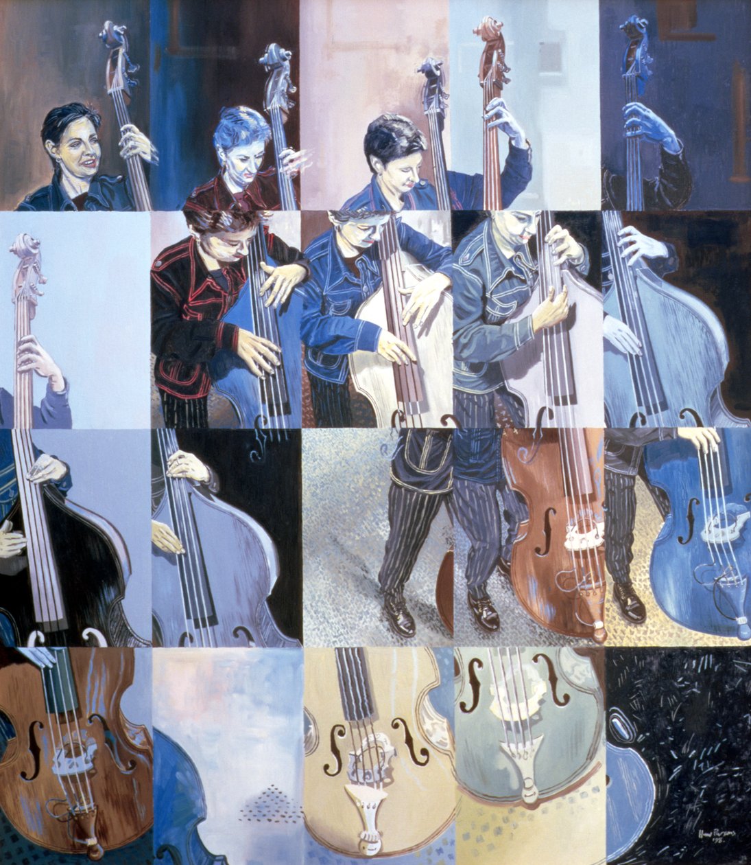 Paula Gardiner, jazzbasist, 1998 av Huw S. Parsons
