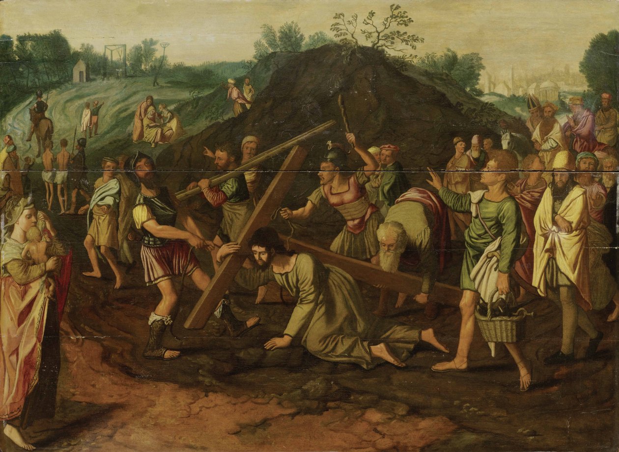 Vägen till Golgata av Huybrecht Beuckelaer
