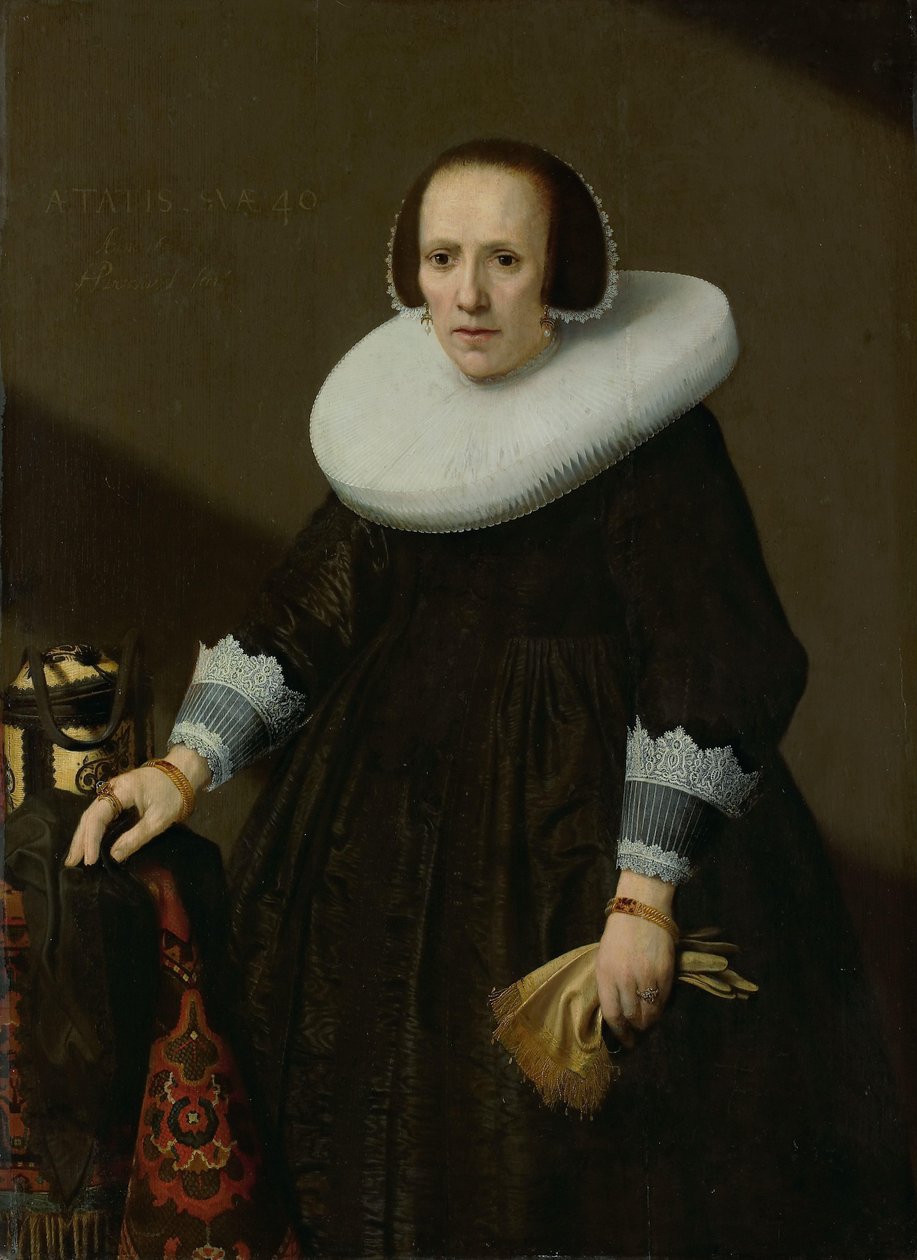 Porträtt av Geertruyd Reael, hustru till Philips Denijs av Huygh Pietersz Voskuyl
