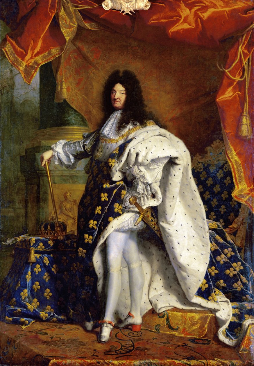 Ludvig XIV i kunglig dräkt, 1701 av Hyacinthe Francois Rigaud