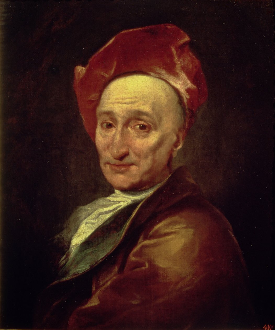 Porträtt av Bernard Le Bovier, sieur de Fontenelle (1657-1757) av Hyacinthe Francois Rigaud