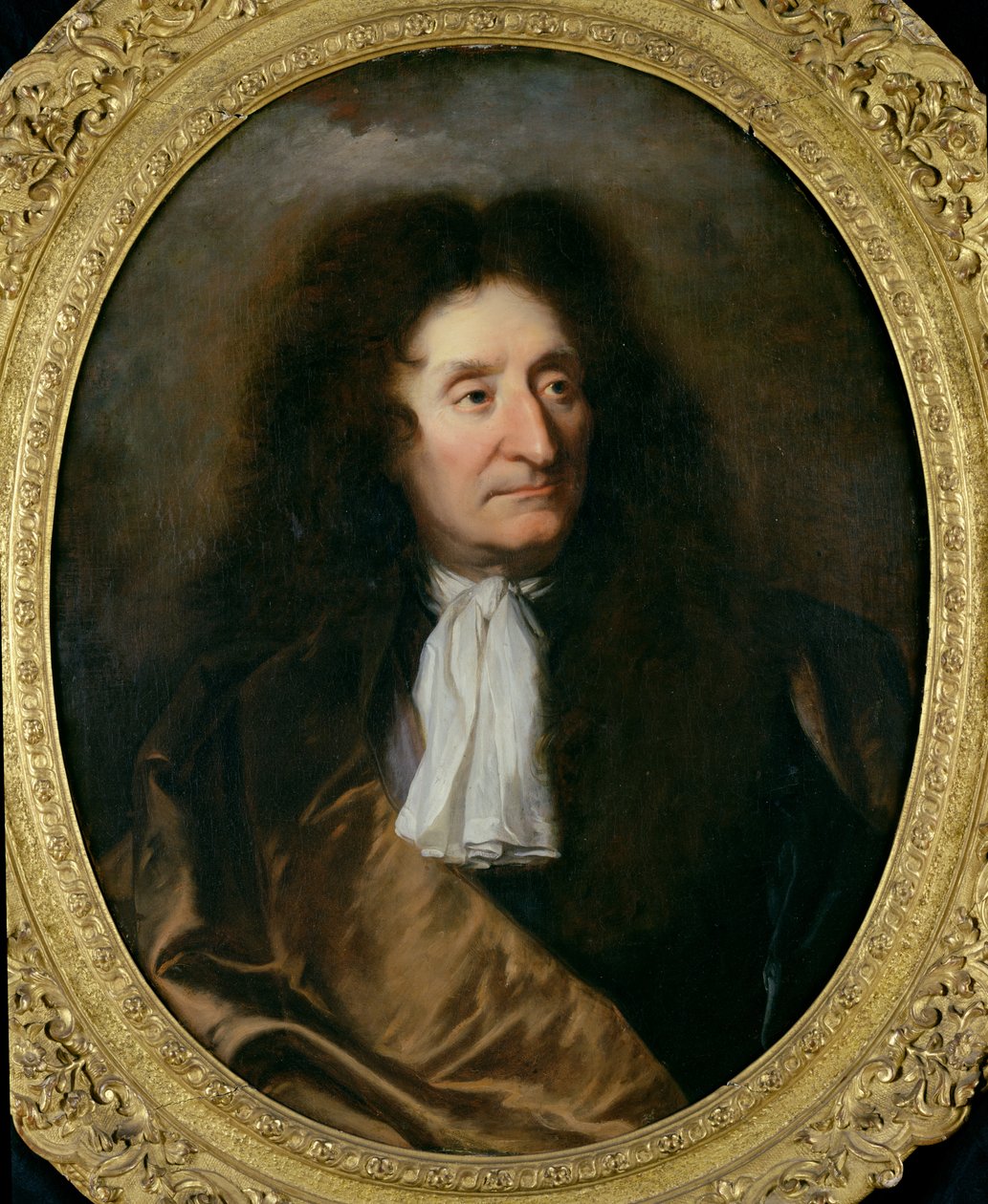 Porträtt av Jean de La Fontaine (1621-95) av Hyacinthe Francois Rigaud
