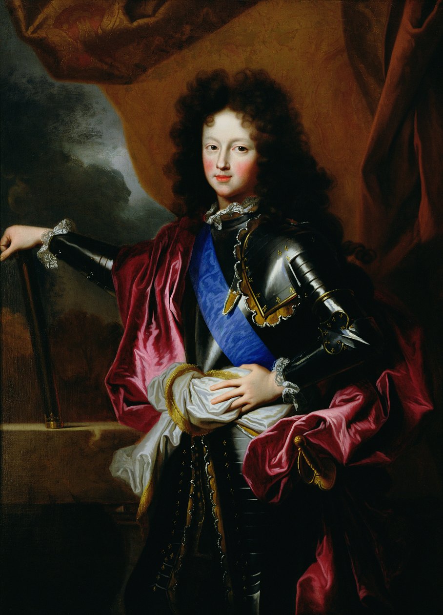 Porträtt av Ludvig av Frankrike (1682-1712) hertig av Bourgogne, ca 1697 av Hyacinthe Francois Rigaud