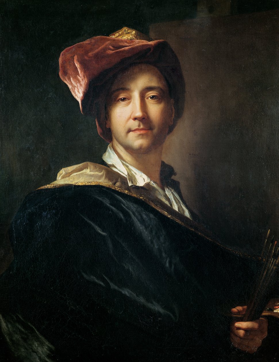 Självporträtt i en turban, 1700 av Hyacinthe Francois Rigaud