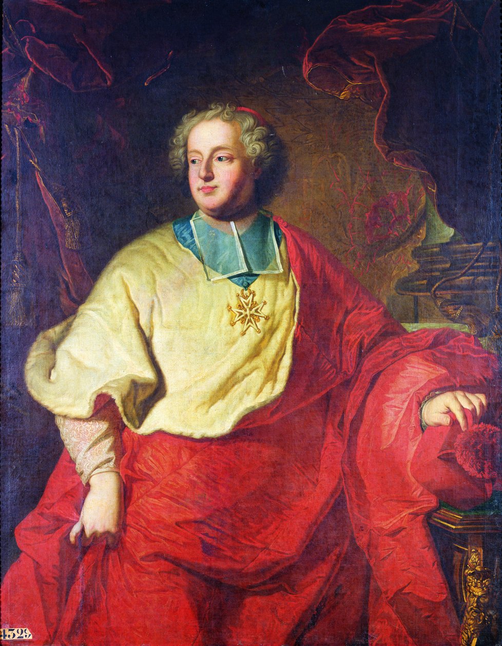 Porträtt av Armand Gaston Maximilien de Rohan (1673-1749) biskop av Strasbourg av Hyacinthe Francois Rigaud
