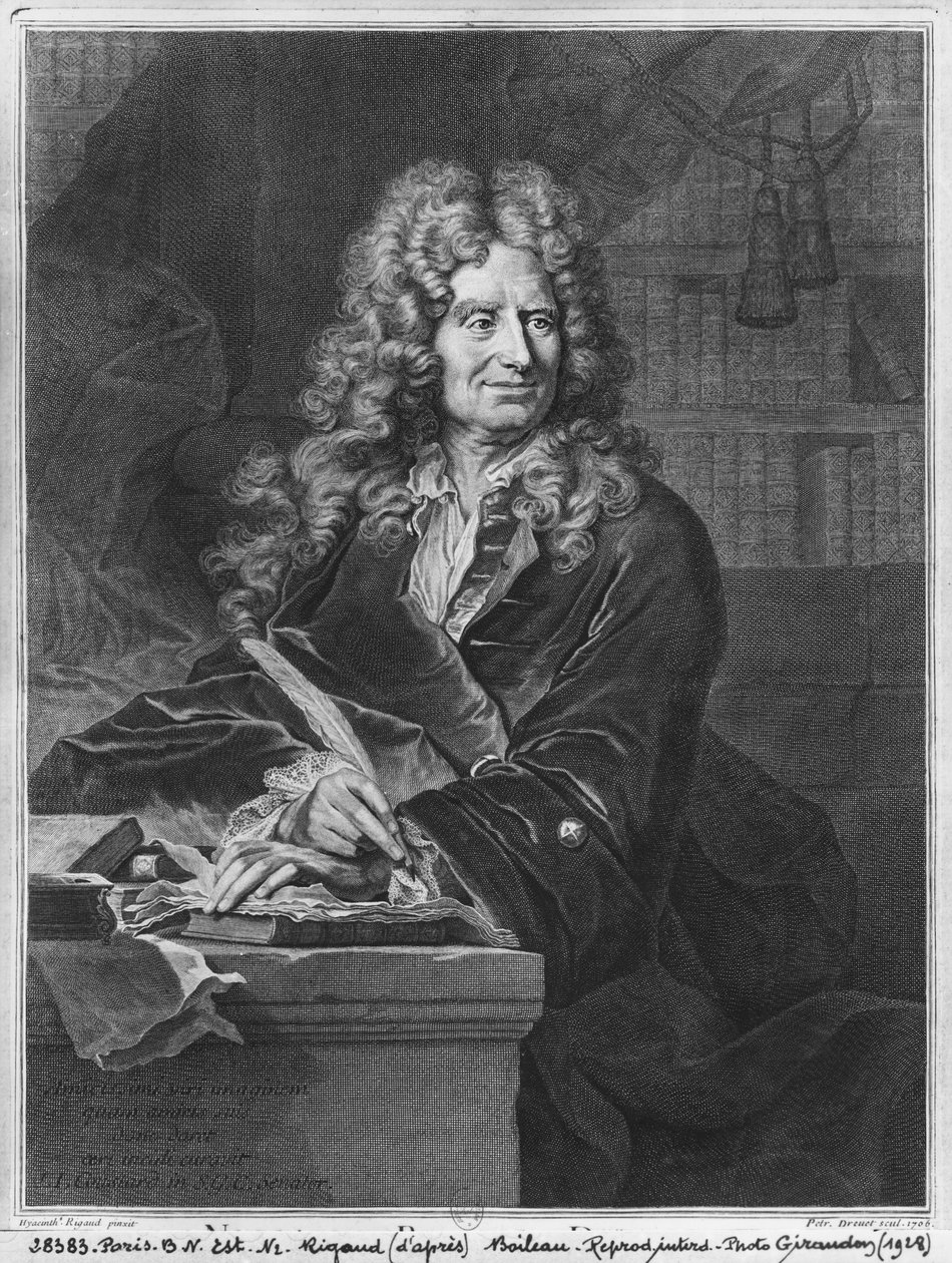 Porträtt av Nicolas Boileau, känd som Boileau-Despreaux, 1706 av Hyacinthe Francois Rigaud