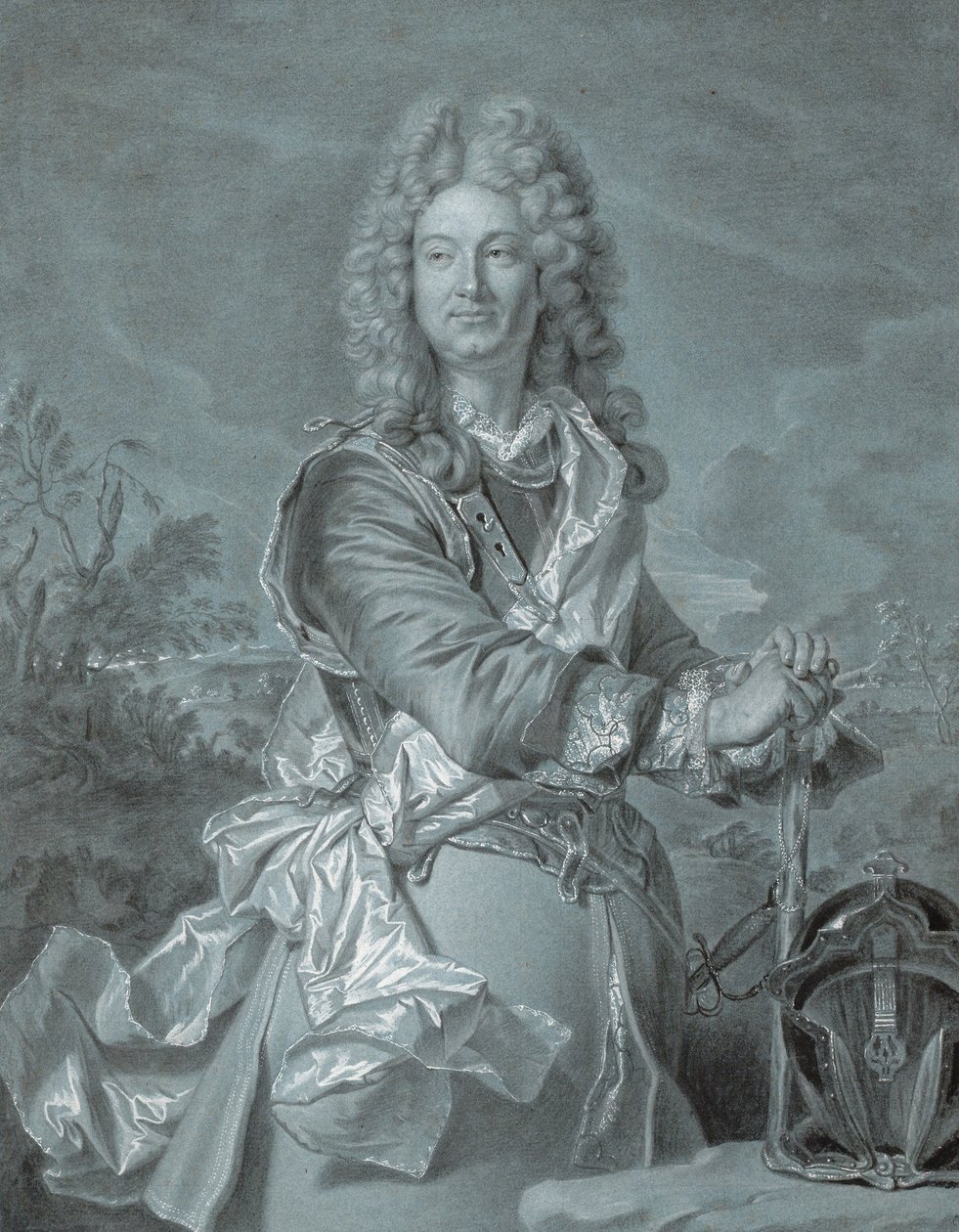 Porträtt av en marskalk av Frankrike, c. 1740 av Hyacinthe Francois Rigaud