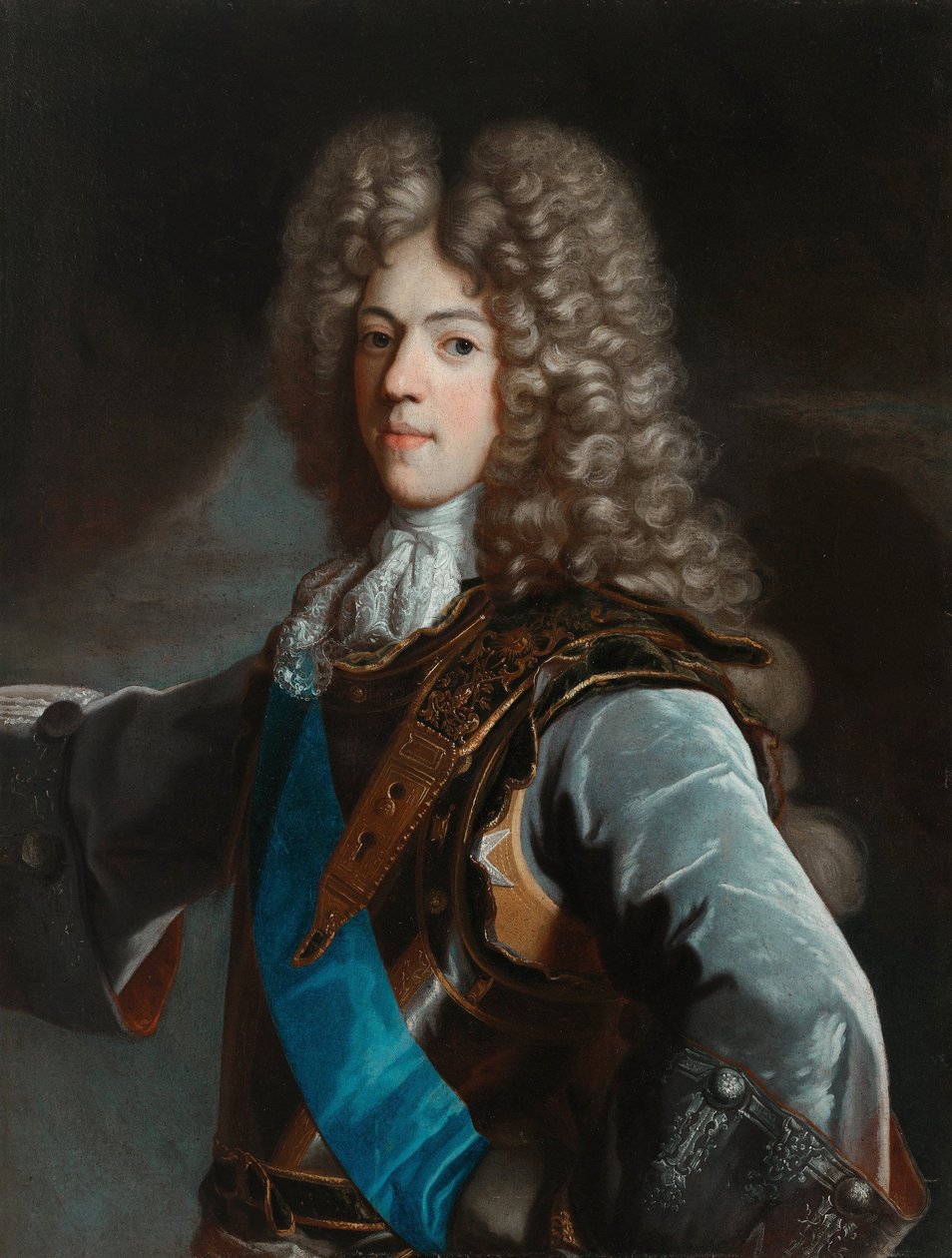 Porträtt av Konstanty Wladyslaw Sobieski (1680-1726) - Rigaud, Hyacinthe Francois Honore, Circle of - ca 1696 - Olja på duk - 112,5x89 - Wilanow Palace Museum av Hyacinthe (circle of) Rigaud