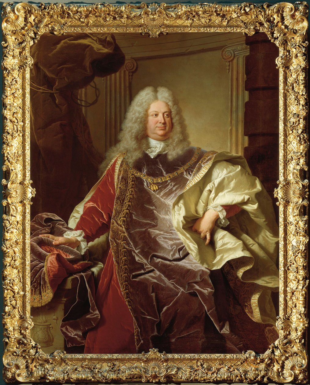 Österrike, Wien, Porträtt av Philipp Ludwig Wenzel, greve av Sinzendorf (Wien av Hyacinthe Francois Rigaud