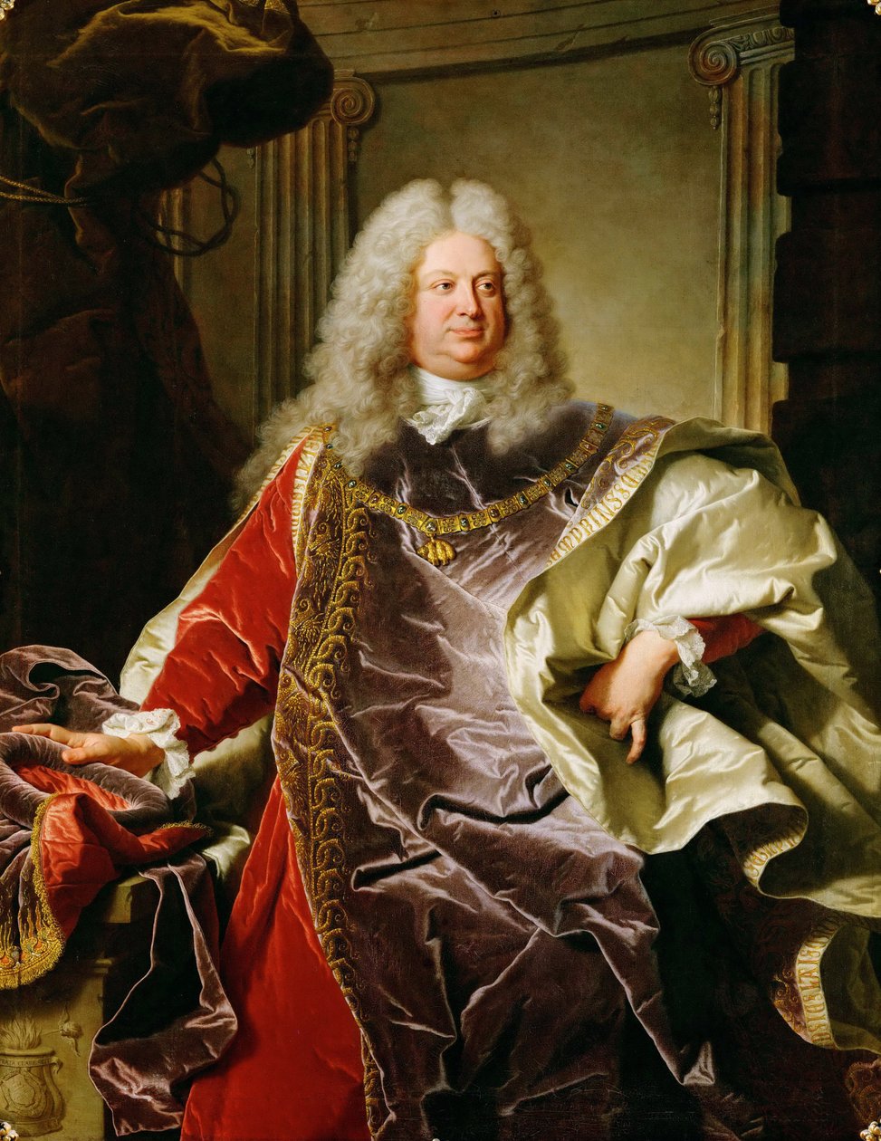 Barock: Porträtt av Philippe Louis, greve av Sinzendorf Neubourg - Porträtt av greve Philippe Ludwig Wenzel von Sinzendorf (1671-1742) av Rigaud, Hyacinthe Francois Honore (1659-1743) av Hyacinthe Francois Rigaud