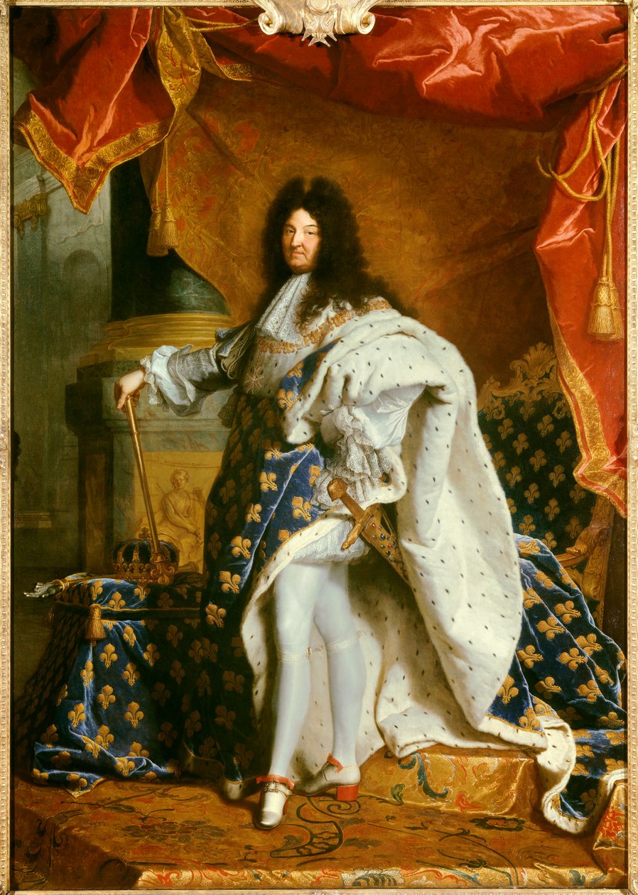 Fullängdsporträtt av kungen Ludvig XIV av Hyacinthe Francois Rigaud