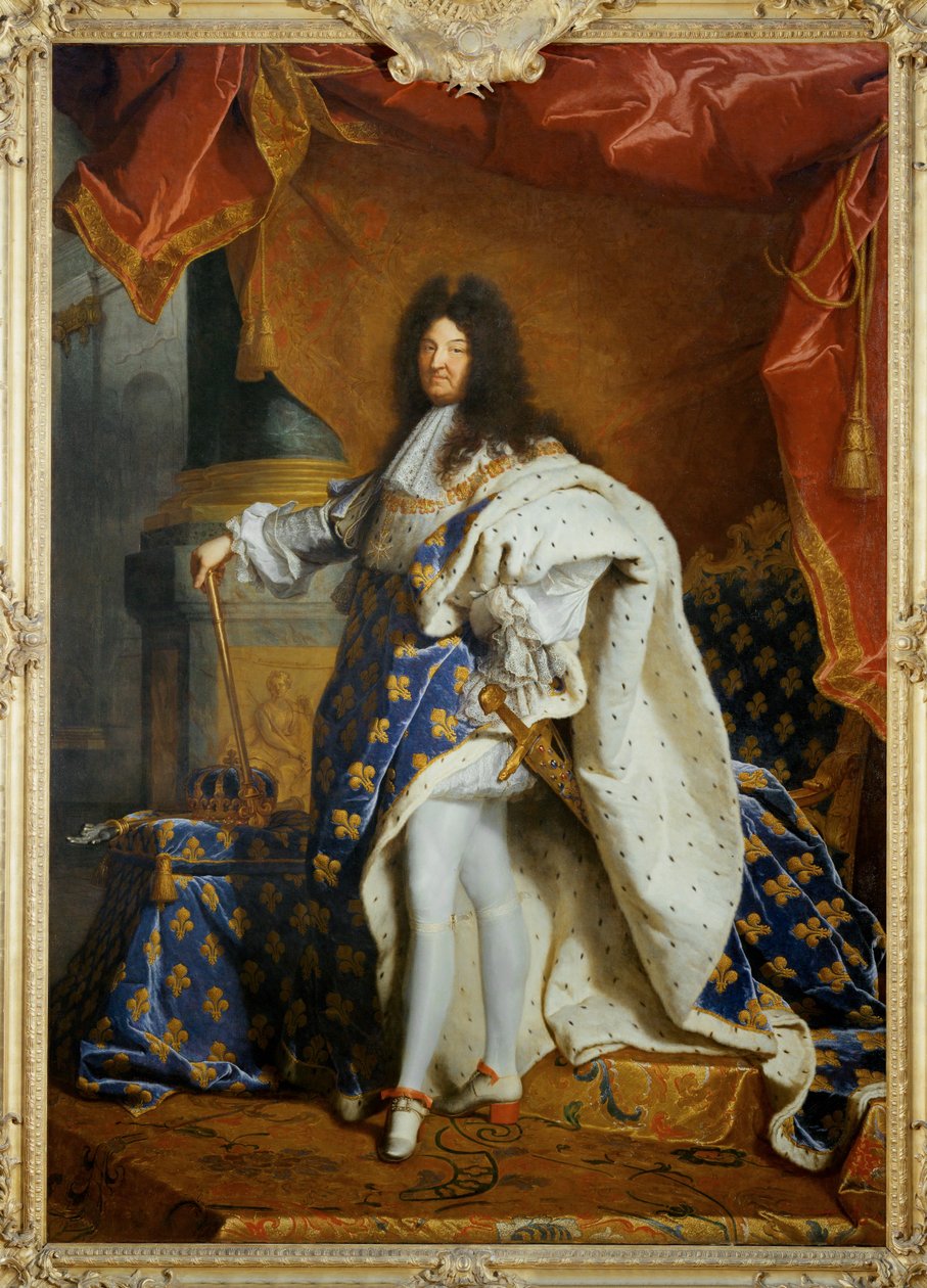Ludvig XIV, kung av Frankrike Porträtt i kunglig dräkt ... av Hyacinthe Francois Rigaud