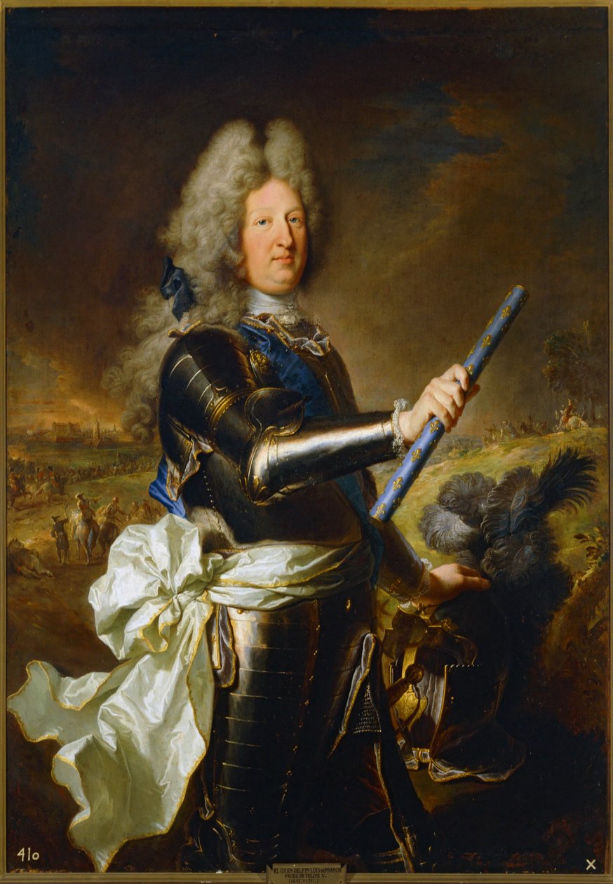 Louis de France, Grand Dauphin, far till kung Filip V av Spanien ... (målning på duk) av Hyacinthe Francois Rigaud