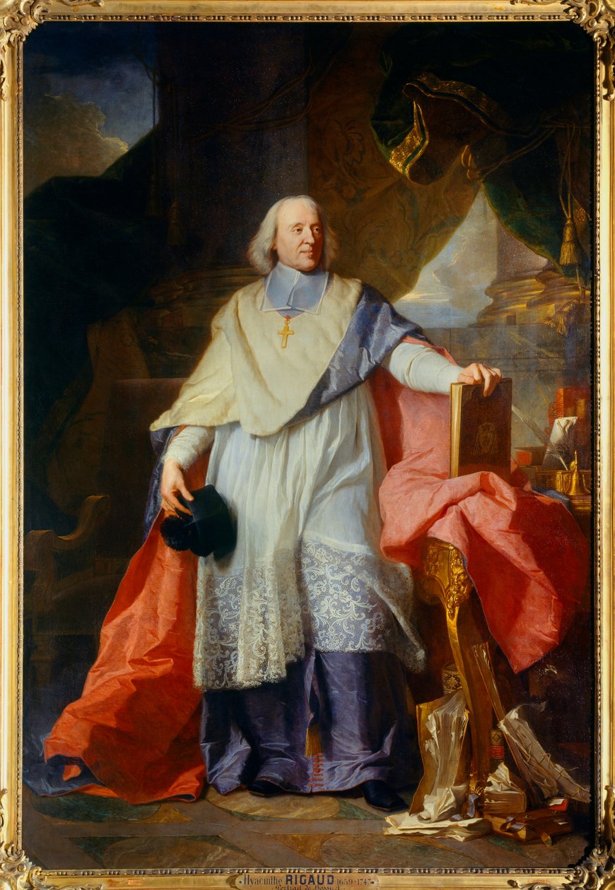 Hellängdsporträtt av Jacques-Benigne (Jacques Benigne) Bossuet (1627-1704), biskop av Meaux Målning av Hyacinthe Rigaud (1659-1743) 1702 Sön. 2,40 x 1,65 m av Hyacinthe Francois Rigaud