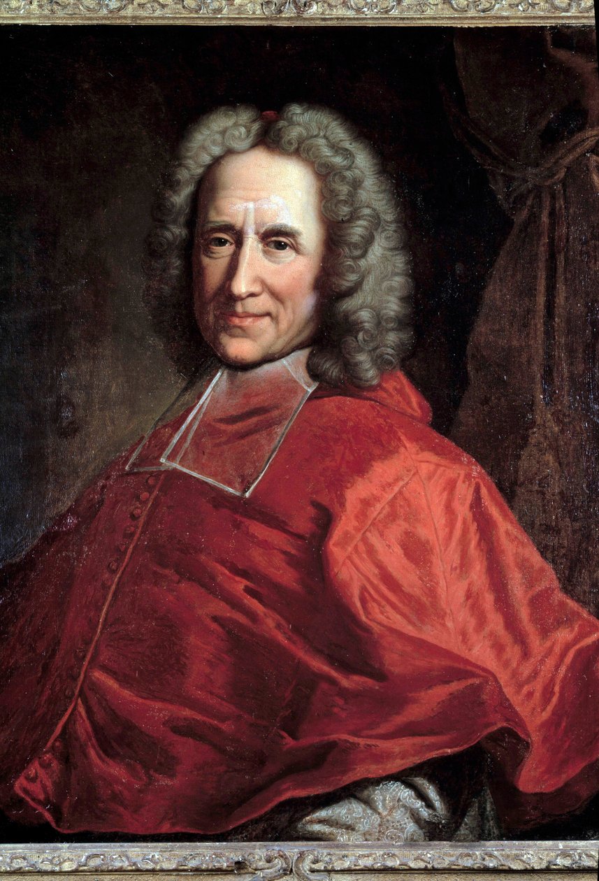 Porträtt av kardinal Guillaume Dubois, Archveque of Cambrai (1656-1723) Målning av Hyacinthe Rigaud (1659-1743). 1700-talet. Brives. Musee Labenche - Porträtt av kardinal Guillaume Dubois, ärkebiskop av Cambrai (1656-1723). Målning av Hyacinthe Rig av Hyacinthe Francois Rigaud