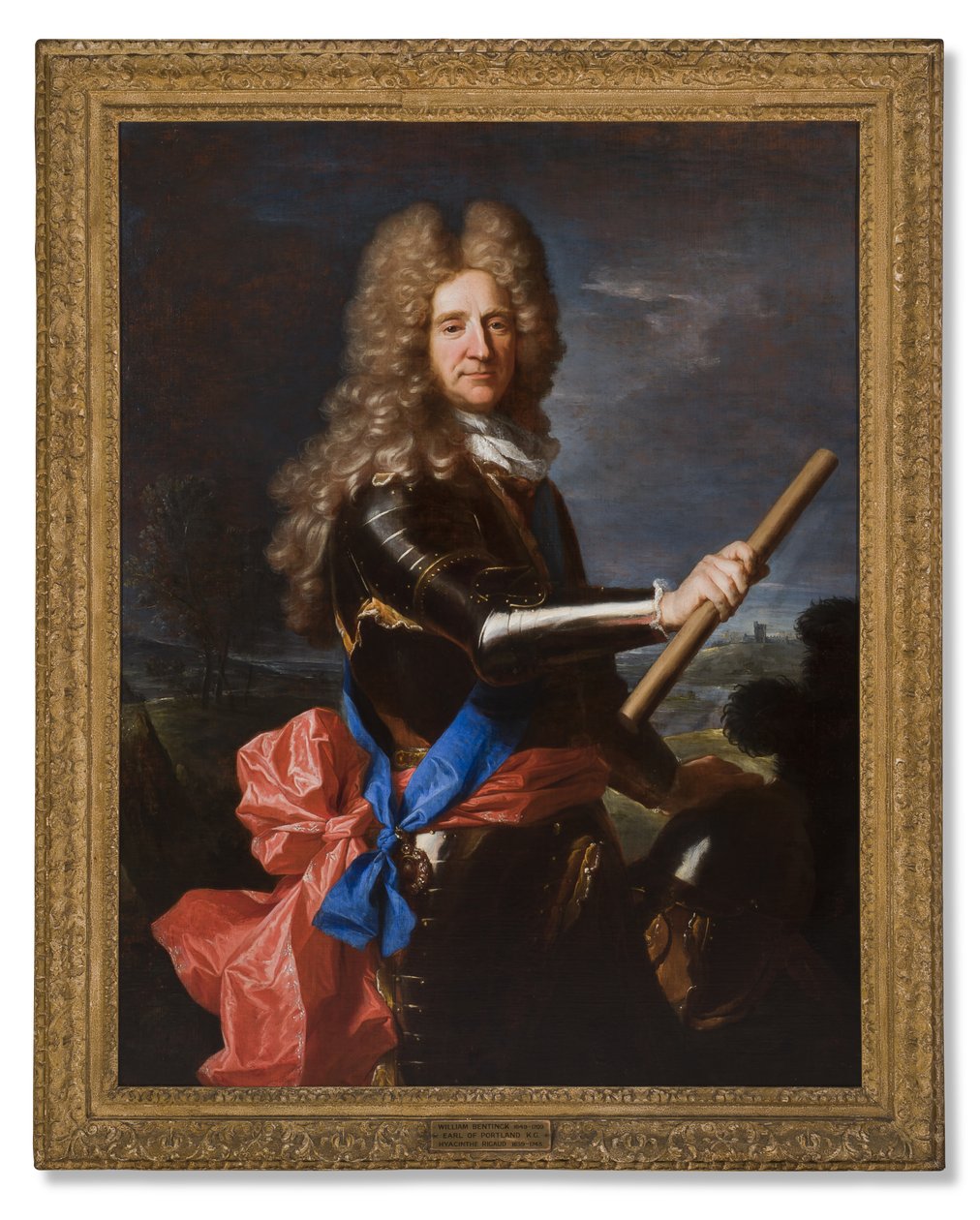 Porträtt av Hans Willem Bentinck, 1:e earl av Portland, 1699 av Hyacinthe Francois Rigaud