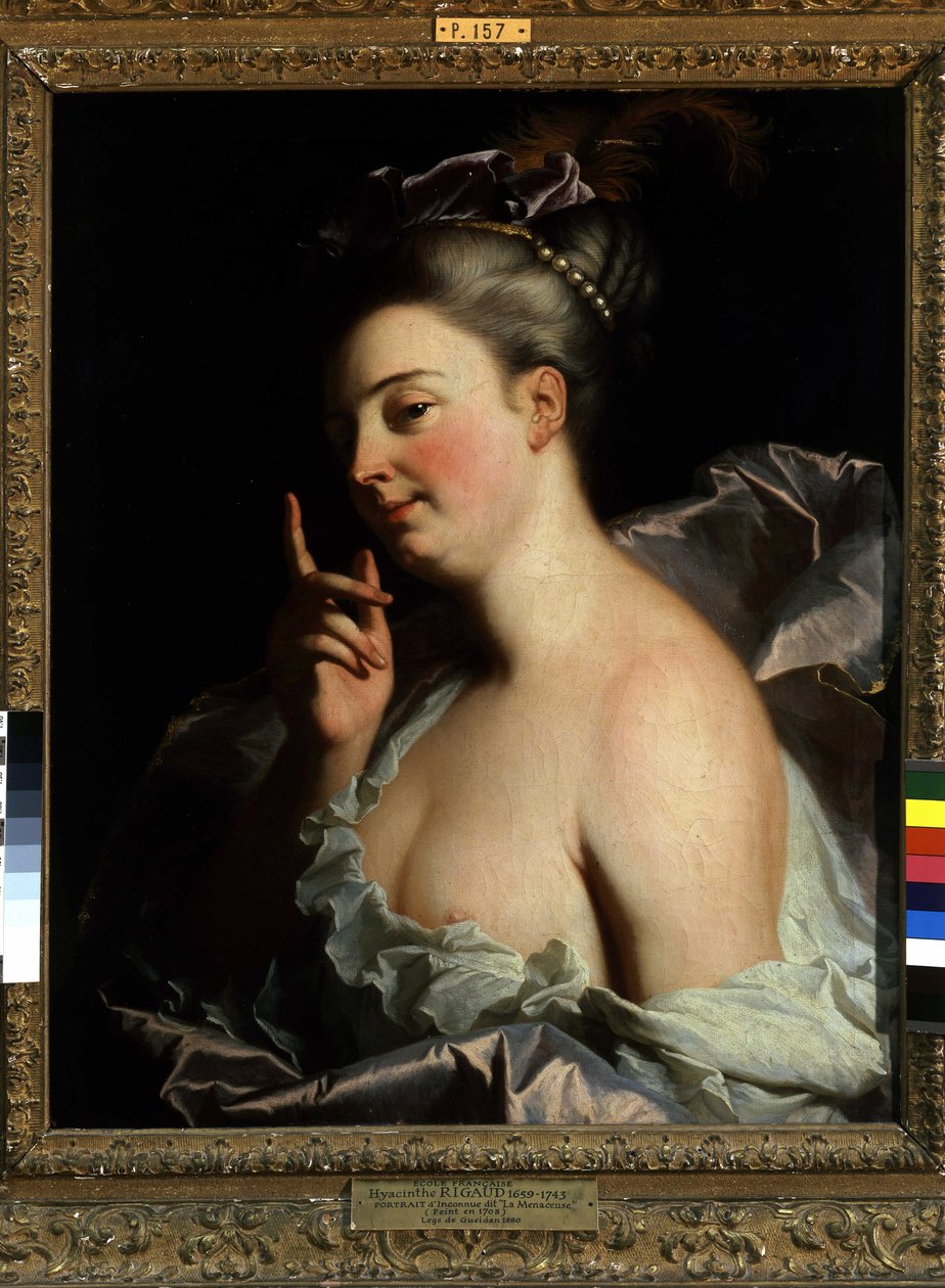 Porträtt av en okänd "The Threatened" (olja på duk) av Hyacinthe Francois Rigaud