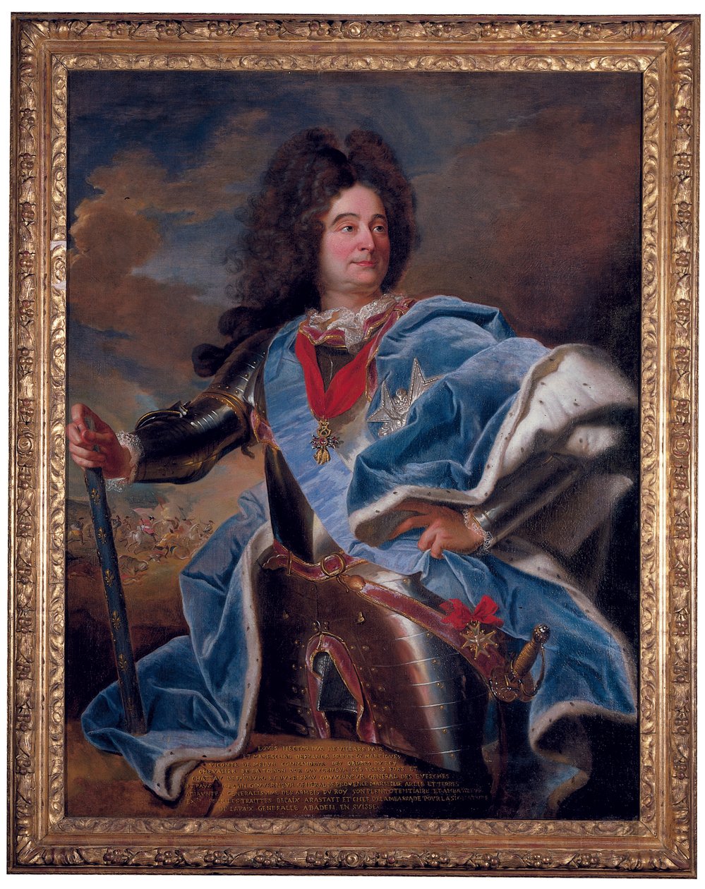 Porträtt av Duc de Villars av Hyacinthe Francois Rigaud