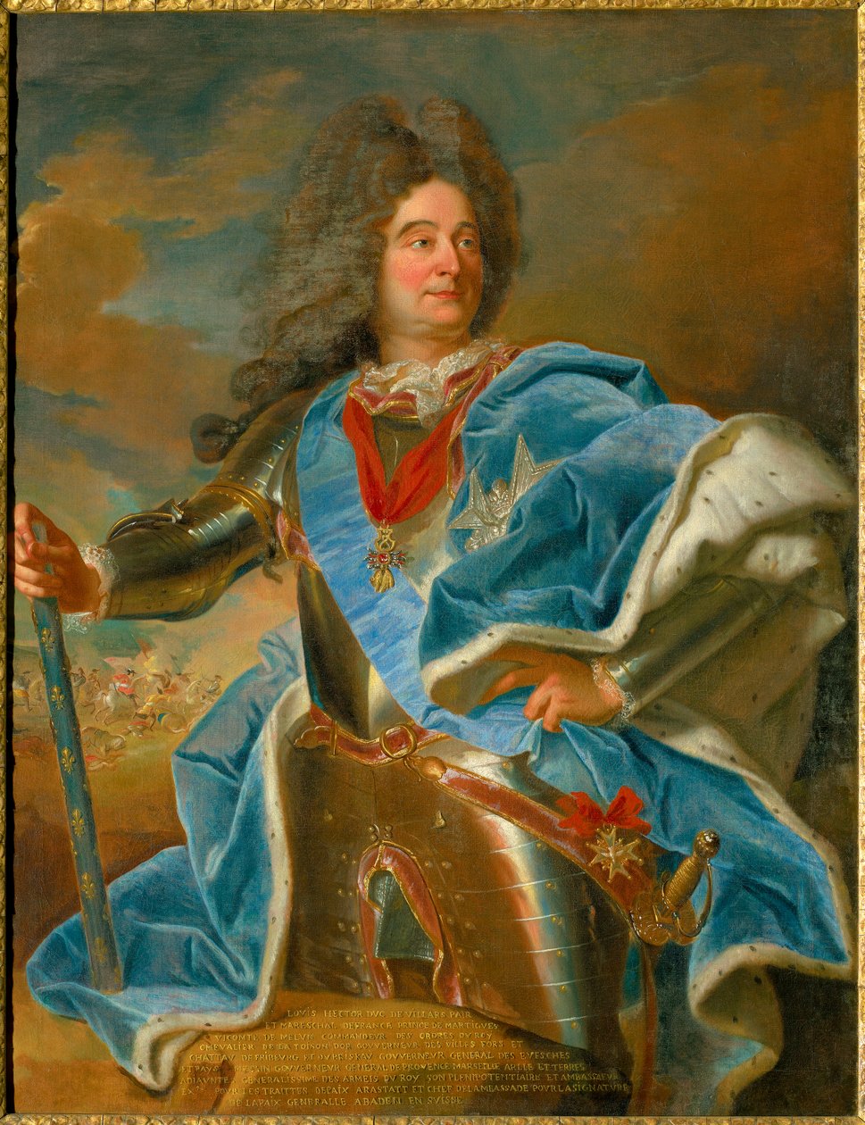 Porträtt av marechal av Villars (1653-1734) även av Frankrike Målning av Hyacinthe Rigaud (1659-1743) 1700-talet Chateau de Vaux le Viscount. av Hyacinthe Francois Rigaud
