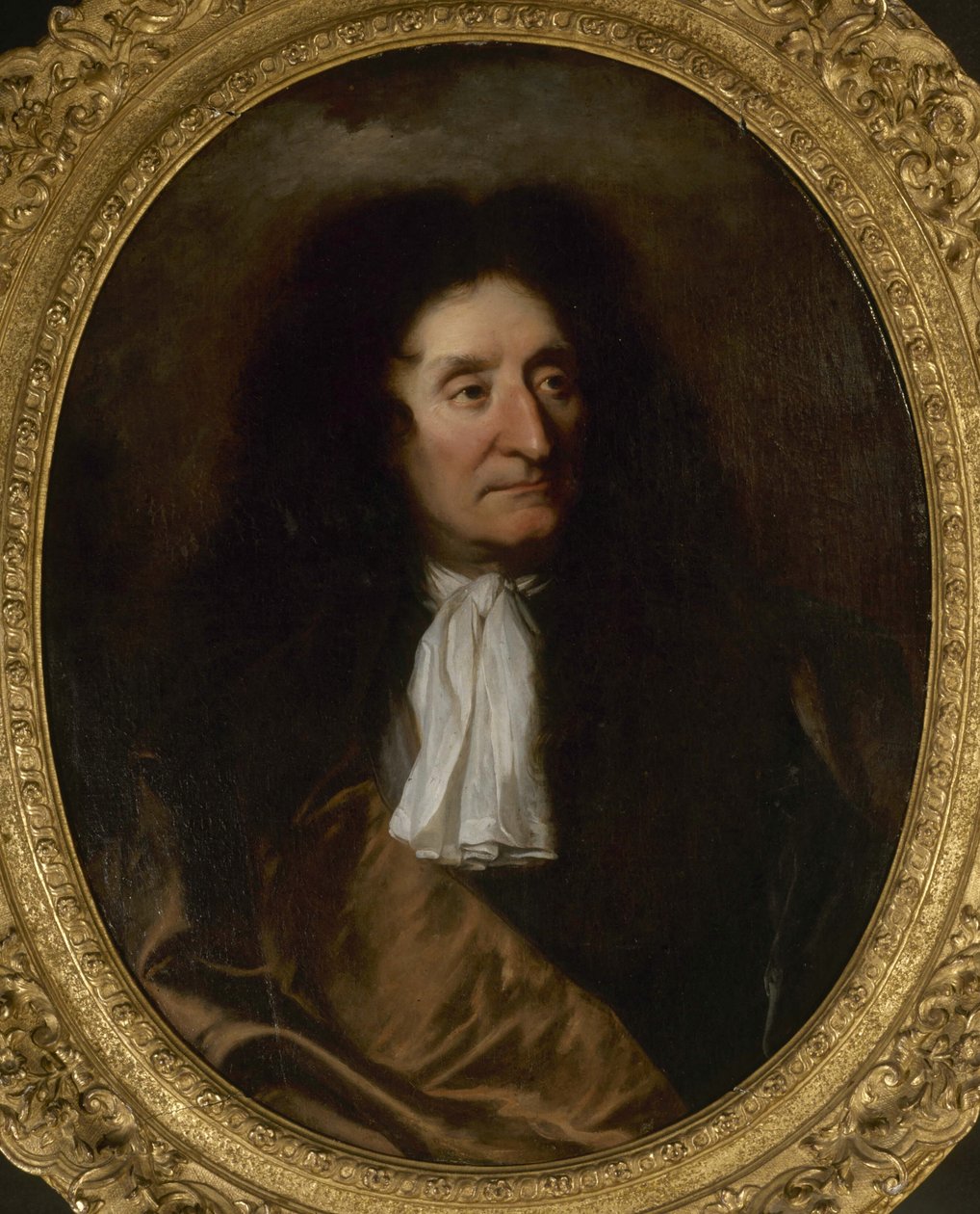 Porträtt av Jean de La Fontaine 1621-1695, ca. 1680. av Hyacinthe François Honoré Rigaud