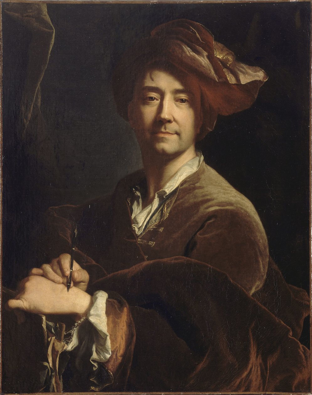 Självporträtt Självporträtt sagt med en mekanisk penna, 1711. av Hyacinthe François Honoré Rigaud