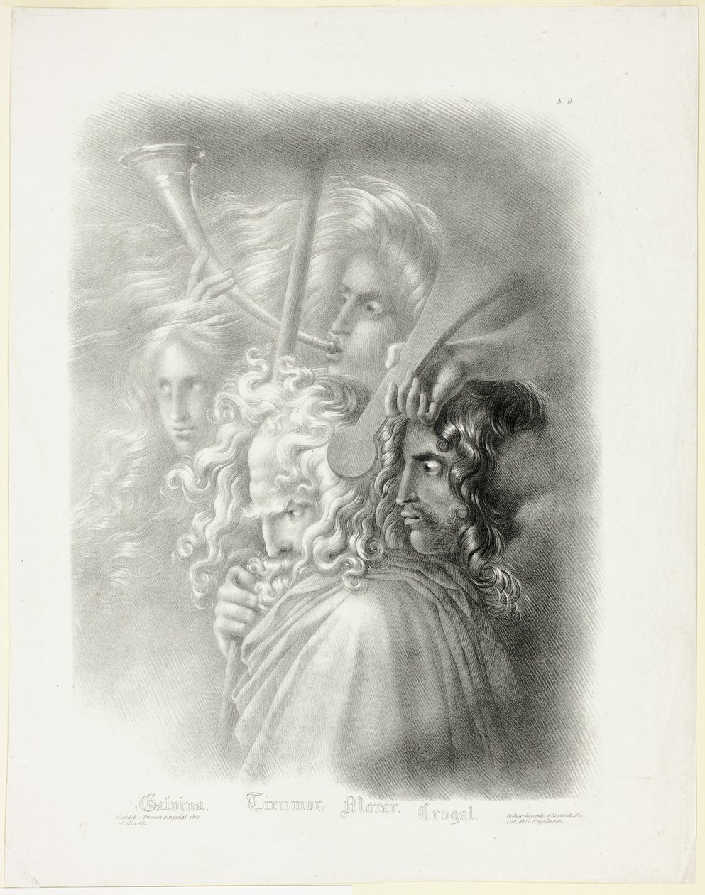 Galvina, från samling av studiehuvuden av Hyacinthe Louis Aubry Lecomte