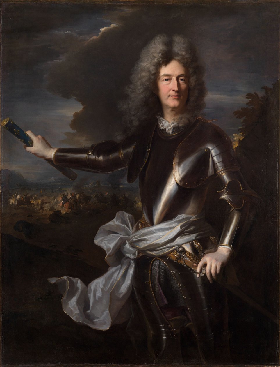 Porträtt av marskalk Charles-Auguste de Matignon av Hyacinthe Rigaud
