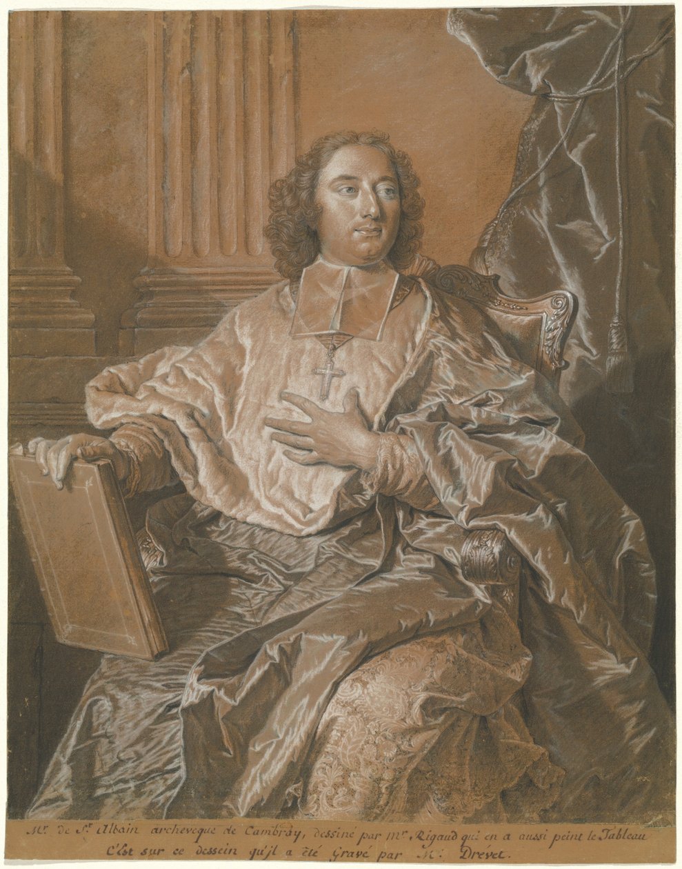 Monseigneur Charles de Saint-Albin, ärkebiskop av Cambrai av Hyacinthe Rigaud