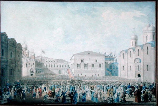 Den stora mottagandet av Alexander I (1777-1825) i Kreml den 15 augusti 1816 av I.A. Lavrov