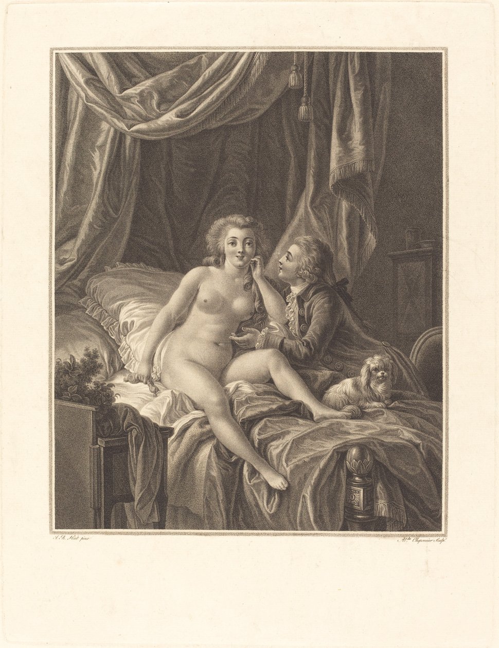 Det som är bra att ta är bra att behålla av I Alexandre Chaponnier after Jean Baptiste Hüet