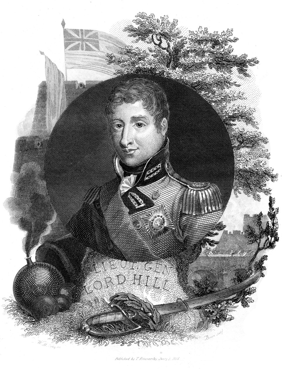 Generallöjtnant Lord Hill, 1816. av I. Brown