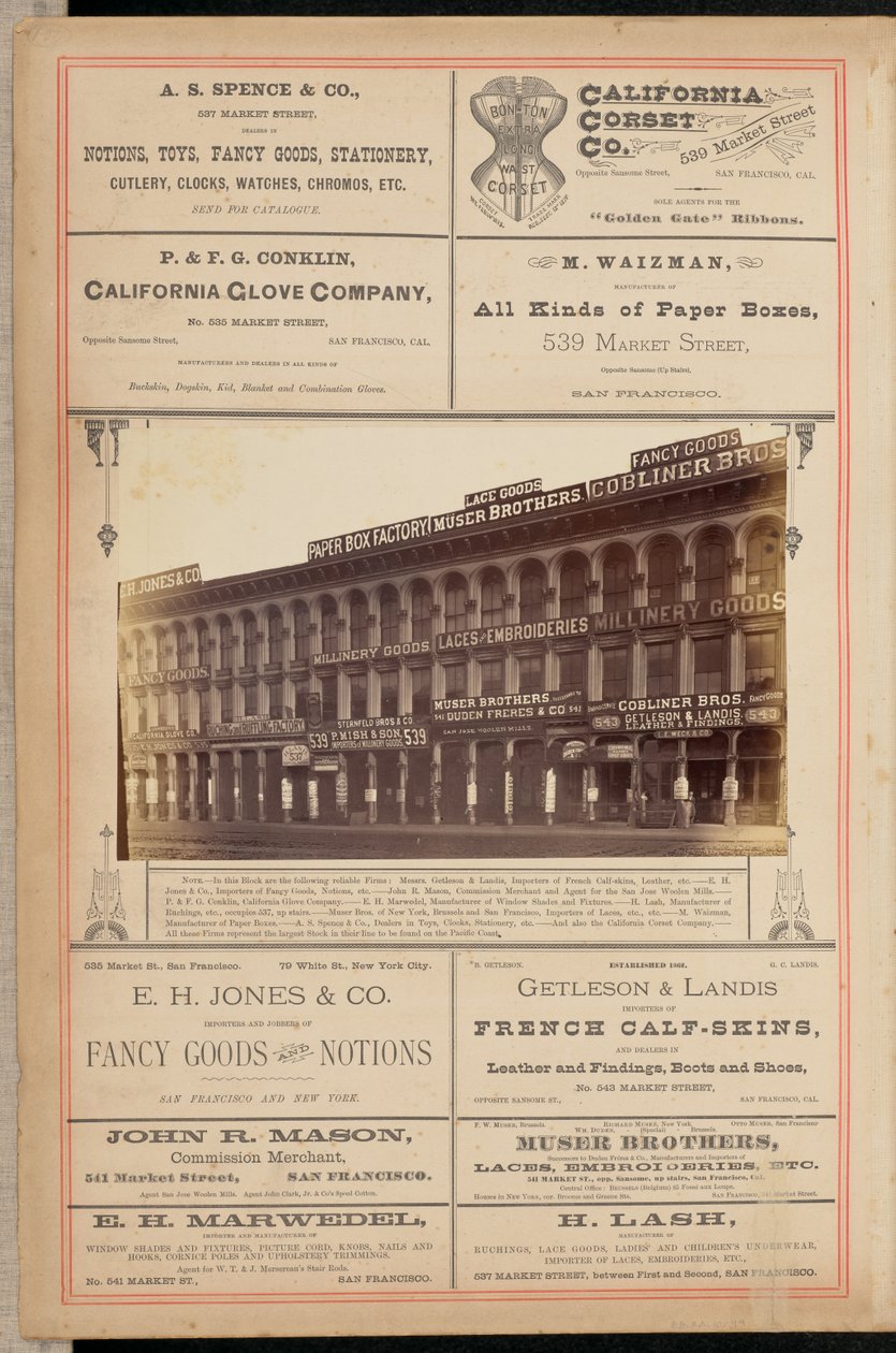 [Byggnad på Market Street, San Francisco] av I. W. Taber