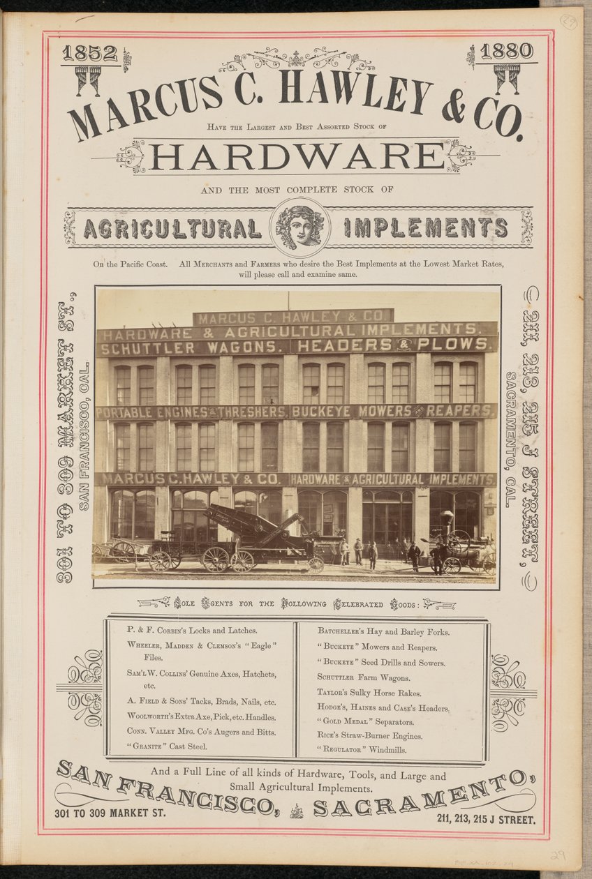 [Marcus C. Hawley and Company, San Francisco] av I. W. Taber