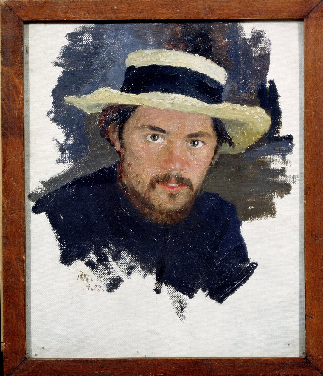 Självporträtt (Självporträtt). Målning av Jakov Jakovlevich Kalinichenko (1869-1938), olja på duk av Iakov Kalinichenko