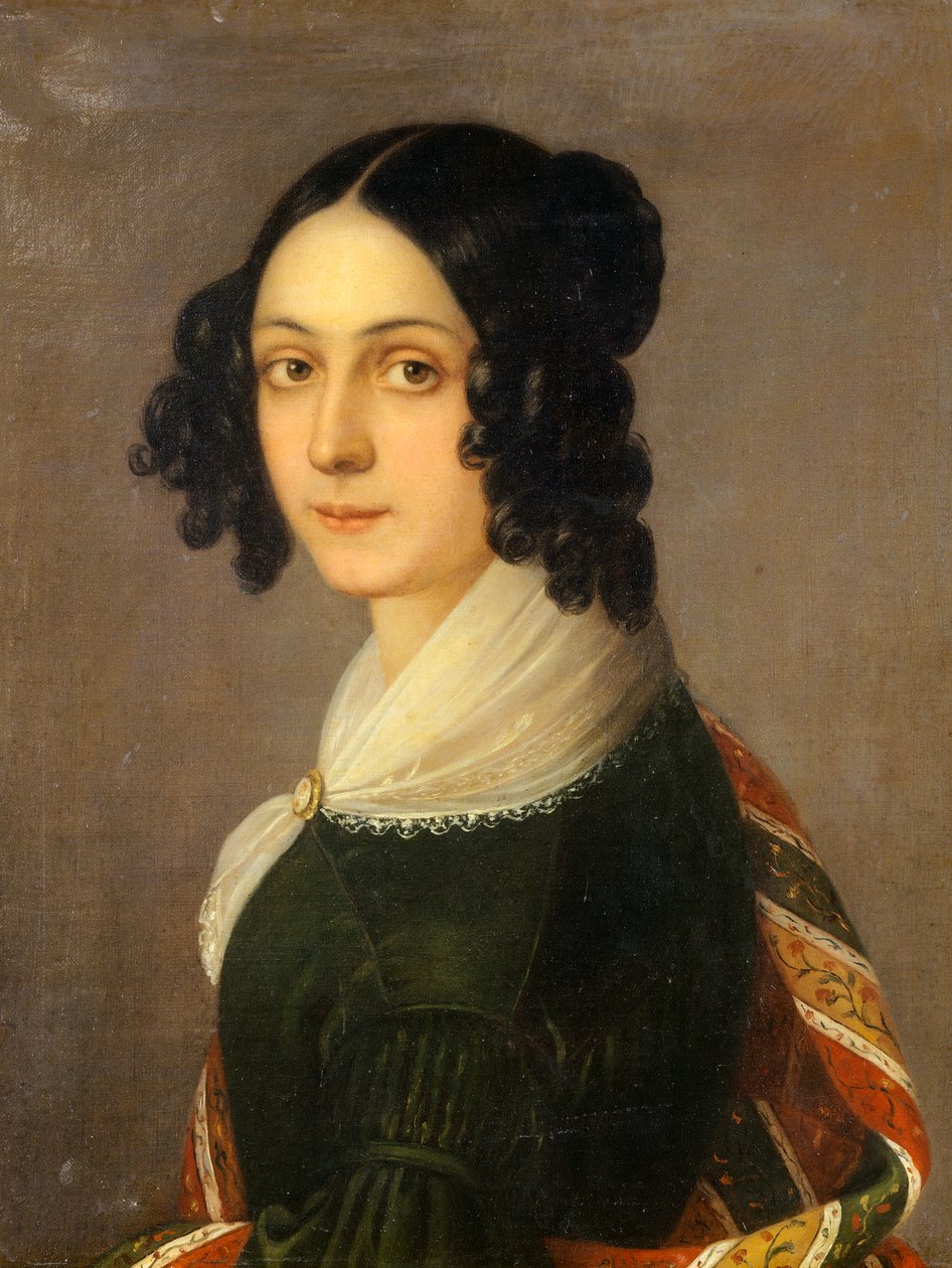 Självporträtt, av Ida Botti Scifoni (1812-1844), olja på duk, 60x47 cm av Ida Botti Scifoni