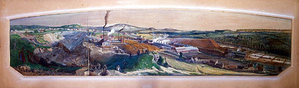 Industriellt landskap i Blanzy-kolfältet, Saone-et-Loire av Ignace Francois Bonhomme